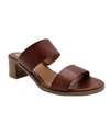 Sugar Women's Halo Two-band Block-heel Slides Women's Shoes In Dark Brown