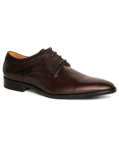 Carlos By Carlos Santana Power Print Men's Oxford Shoe In Dark Brown