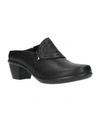 Easy Street Cynthia Womens Faux Leather Slip On Mules In Black