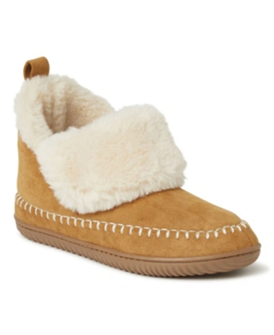 Dearfoams Moritz Faux Fur Lined Bootie Slipper In Whiskey