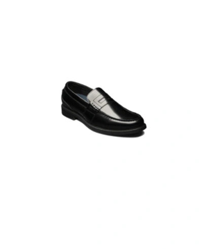 Nunn Bush Lincoln Leather Moc Toe Penny Loafer In Black