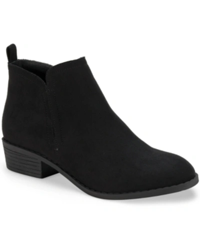Sun + Stone Women's Cadee Ankle Booties, Created For Macy's In Black Micro