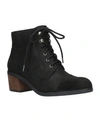 Bella Vita Sarina Womens Suede Ankle Combat & Lace-up Boots In Black