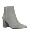 Bella Vita Wilma Womens Block Heel Ankle Boots In Grey Suede Leather