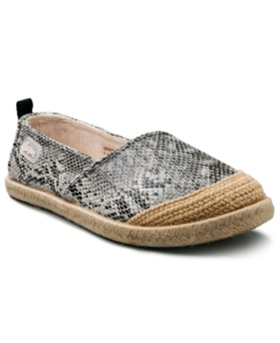 Sugar Women's Evermore Slip-on Espadrille Flats Women's Shoes In Gray Snake