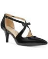 Bandolino Women's Zeffer Strappy Bow Kitten Heel Pumps In Black
