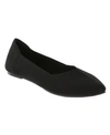Mia Delano Womens Slip On Dressy Pointed Toe Flats In Black