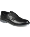 Vance Co. Alston Men's Textured Plain Toe Derby Shoe In Black