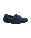Bella Vita Scout Comfort Loafers Women's Shoes In Navy Suede Leather