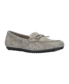 Bella Vita Scout Comfort Loafers Women's Shoes In Grey Suede Leather