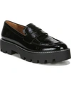 Franco Sarto Bazel Platform Lug Sole Loafer In Black Faux Leather