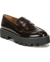 Franco Sarto Bazel Platform Lug Sole Loafer In Burgundy Faux Leather