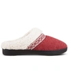Isotoner Signature Women's Heather-knit Ada Hoodback Boxed Slippers In Black