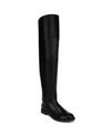 Franco Sarto Haleen Wide Calf Over-the-knee Boots Women's Shoes In Black Leather