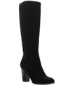 Style & Co Style Co Womens Addyy Knee High Dress Boots Created For Macys Regular Wide Extra Wide Calf In Black Micro