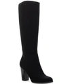 Style & Co Style Co Womens Addyy Knee High Dress Boots Created For Macys Regular Wide Extra Wide Calf In Black Micro