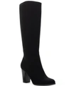 Style & Co Style Co Womens Addyy Knee High Dress Boots Created For Macys Regular Wide Extra Wide Calf In Black Micro
