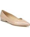 Naturalizer Havana Womens Pointed Toe Flats In Nude Patent