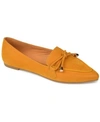Journee Collection Womens Muriel Slip On Pointed Toe Loafer Flats In Mustard