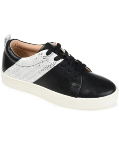 Journee Collection Women's Raaye Lace Up Sneakers In Black