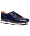 Anthony Veer Men's Barack Leather Casual Fashion Sneaker Men's Shoes In Navy