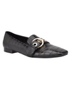NINE WEST WOMEN'S ALAYA BELTED SQUARE TOE LOAFERS WOMEN'S SHOES