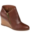 Journee Collection Journee Women's Tru Comfort Foam Glam Wedge Bootie In Brown