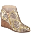 Journee Collection Women's Glam Wedge Booties In Gold