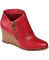 Journee Collection Women's Glam Wedge Booties In Red