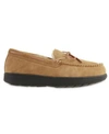 ISOTONER SIGNATURE SIGNATURE MEN'S GENUINE SUEDE MOCCASIN COMFORT SLIPPER WITH BERBER LINING