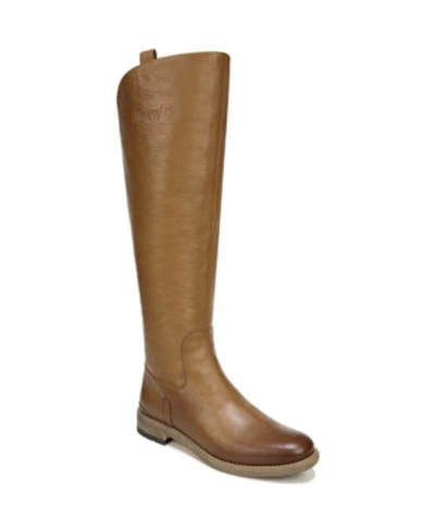 Franco Sarto Meyer Wide Calf Knee High Riding Boots In Brown