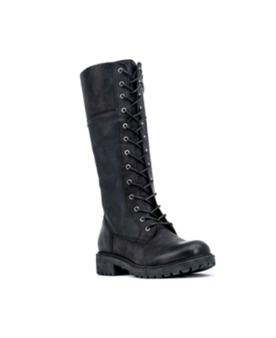 Gc Shoes Hanker Womens Cushioned Footbed Mid-calf Combat & Lace-up Boots In Black