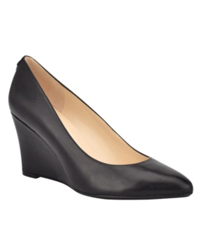 NINE WEST WOMEN'S CAL 9X9 SLIP-ON WEDGE PUMPS
