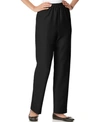 Alfred Dunner Classics Pull-on Straight-leg Pants In Petite And Petite Short In Black
