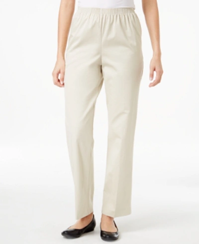 Alfred Dunner Classics Twill Pull-on Pants In White