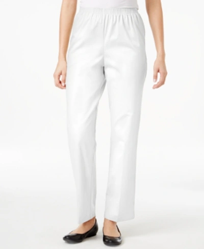 Alfred Dunner Classics Twill Pull-on Pants In White