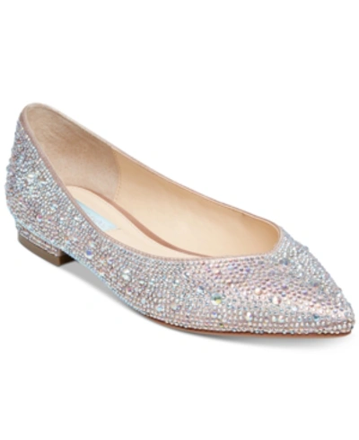 Blue By Betsey Johnson Women's Jude Evening Flats Women's Shoes In Champagne