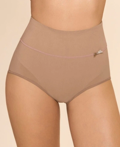 Leonisa High-waisted Classic Smoothing Brief 012841 In Beige