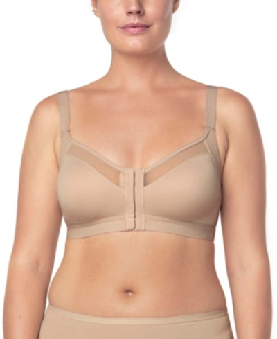 Leonisa Back Support Posture Corrector Wireless Bra With Contour Cups 011936 In Light Beige