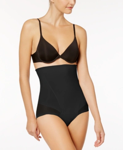 Leonisa Women's Extra High-waisted Sheer Bottom Sculpting Shaper Panty In Black