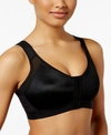 Leonisa Women's Multi Functional Back Support Posture Corrector Wireless Bra 011473 In Black
