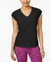 IDEOLOGY WOMEN'S ESSENTIALS RAPIDRY HEATHERED PERFORMANCE T-SHIRT, XS-4X, CREATED FOR MACY'S