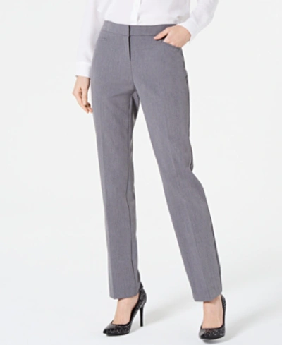 Alfani Women's Straight-leg Pants, Regular, Long & Short Lengths, Created For Macy's In Gray