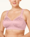 Playtex 18 Hour Ultimate Lift And Support Wireless Bra 4745 In Crystal Grey