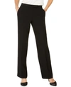 Kasper Womens Office Tab Waist Trouser Pants In Black