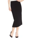 Kasper Crepe Pencil Midi Skirt In Black