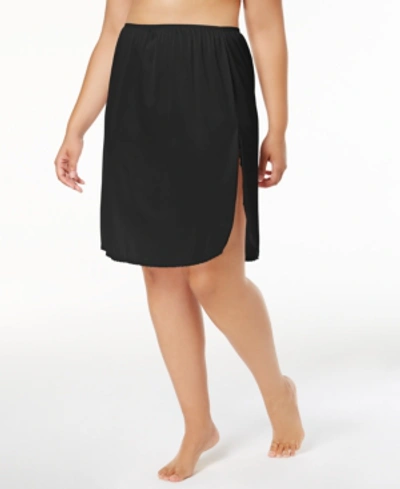 Vanity Fair Women's Plus Sizes "daywear Solutions" 360 Half Slip 11860 In Midnight Black