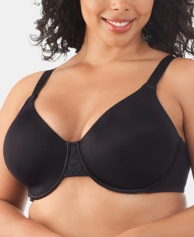 Vanity Fair Full Figure Beauty Back Smoothing Minimizer Bra 76080 In Midnight Black