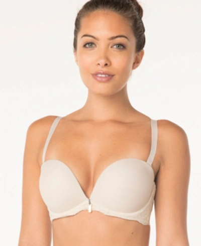 Leonisa Lace Balconet Bra With Triple Push-up In Light Beige