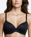 Dominique Lacee Contour Lace T-shirt Bra In Black